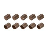 QUARKZMAN 10pcs Embouts en Caoutchouc, 16 mm ID Vis Filetage Protecteur en PVC Embouts de Protection Flexible pour Tube Métallique, Câbles, Fils, Tige, Écrou et Cache Boulon, Brun