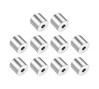 QUARKZMAN 10pcs Entretoises en 304 Acier Inoxydable 6.35x19.05x15.8mm(ID x OD x Longueur), Entretoise Métallique à Vis Ronde, Rondelle Finition Lisse pour Vis Boulons Écrous Tige Filetée