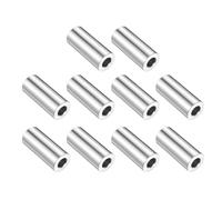 QUARKZMAN 10pcs Entretoises en 304 Acier Inoxydable 9.5x19.05x44.4mm(ID x OD x Longueur), Entretoise Métallique à Vis Ronde, Rondelle Finition Lisse pour Vis Boulons Écrous Tige Filetée
