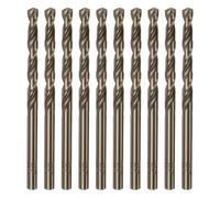 QUARKZMAN 10Pcs Forets Hélicoïdaux en Cobalt 4,7 mm / 0,185" Cuivre Bois | en Acier Rapide M35 HSS pour Acier Inoxydable, Plastique, et Autres Matériaux Durs