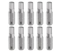 QUARKZMAN 10pcs H5.0 Embout de Tournevis Hexagonal 1/4" Tige Hexagonale 25mm/1" Longueur Magnétique Tête Hexagonale Acier S2 Embout de Tournevis