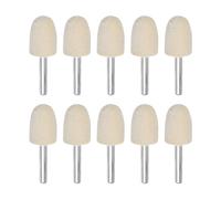 QUARKZMAN 10pcs Laine Feutre Monté Mandrin Pointes 20mm Tête 1/4 pouce Tige Conique Polissage Mèches Feutre Feutre Polissage Buffage Roue pour Rotatif Outil