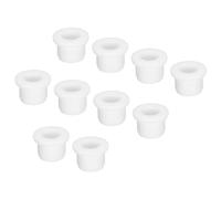 QUARKZMAN 10Pcs Passe Fil Caoutchouc Œillet de Type T Diamètre d'Installation 14mm (17x9x12mm) Passe-Câble Bouchons d'Étanchéité Flexibles pour Trou de Câbles, Blanc