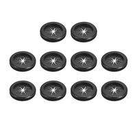 QUARKZMAN 10Pcs Passe-fils En Caoutchouc 1-1/4"(32mm) ID 1-3/8"(35mm) Trou De Perçage Double Face Bouchons De Trou De Pare-feu Ronds Joint De Câblage Électrique, Noir