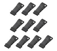 QUARKZMAN 10pcs Pinces Alligator Métalliques 1.3" x 0.5" Mini Pince À Ressort Pinces Crocodile À Mâchoires Lisses Pour Travail Photo Vêtements Artisanat, Noir