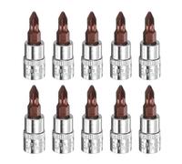 QUARKZMAN 10pcs PZ1 Embout Phillips Douille Acier S2 & CR-V Argent Rouge | 1/4" Entraînement Carré Tête Croisée, Cliquet Embouts