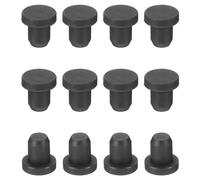 QUARKZMAN 12 Pièces Bouchons Souples et Flexibles pour 5-5,5mm Trou Noir | en Caoutchouc de Silicone
