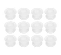 QUARKZMAN 12 Pièces Passe Fils Électrique en Caoutchouc, 11mm Trou de Perçage, Passe Câble 8mm Diamètre, Bouchon Trou Joint Œillet Protection Fil pour Prise Sortie Câble, Transparent