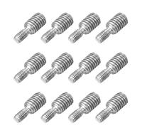 QUARKZMAN 12 Pièces Vis de Réduction à Double Tête, M3 x 6mm à M5 x 6mm Boulons Filetés à Double Extrémité en Acier Inoxydable 304 pour Fixation d'assemblage de Machines de Meubles