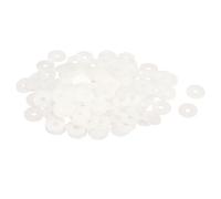 QUARKZMAN 120Pcs M3 Rondelles Plates en Nylon 3mm ID 12mm OD 1mm Épaisseur Rondelle Plate Joints Toriques en Plastique pour Feuille de Joint d'Étanchéité Fixation Espaceur Bague, Blanc