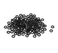 QUARKZMAN 120Pcs M3 Rondelles Plates en Nylon 3mm ID 7mm OD 1mm Épaisseur Rondelle Plate Joints Toriques en Plastique pour Feuille de Joint d'Étanchéité Fixation Espaceur Bague, Noir