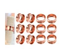 QUARKZMAN 12Pcs Anneaux De Serviette, Anneau De Serviette en Métal À Perles Latérales, Boucles De Serviette Élégantes Et Brillantes Pours De Table Mariage Anniversaire Fête, Rose Gold