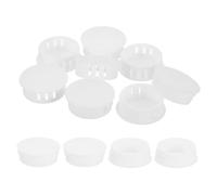 QUARKZMAN 12Pcs Bouchon de Trou en Nylon, 27.5-28mm Diamètre de Trou Bouchon d'étanchéité Rond Souple et Flexible de Verrouillage Bouchons en Caoutchouc pour Bouteille, Tuyau, Cuisine, Blanc