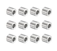 QUARKZMAN 12Pcs Entretoises en Acier Inoxydable 6,2 mm Alésage x 12 mm OD x 10 mm Longueur Bague de Vis Finition Lisse Entretoise Métallique Ronde pour Vis M6 et Tiges