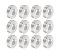 QUARKZMAN 12Pcs Entretoises en Aluminium 8,5 mm Alésage x 20 mm OD x 6 mm Longueur Bague de Vis Finition Lisse Entretoise Métallique Ronde pour Vis et Tiges M8
