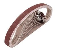 QUARKZMAN 13mm x 254mm Bandes À Poncer, 10 Pcs 80 Grains Ceinture Abrasive en Oxyde D'Aluminium pour Travail du Bois, Polissage Métallique, Affûteuse de Couteaux