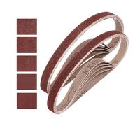 QUARKZMAN 13mm x 457mm Bandes Abrasives, 20 Pcs 60/80/120/180/240 Grains Ceinture Abrasive en Oxyde D'Aluminium pour Travail du Bois, Polissage Métallique, Affûteuse de Couteaux