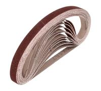 QUARKZMAN 13mm x 457mm Bandes de Ponçage, 10 Pcs 120 Grains Bande Abrasive en Oxyde D'Aluminium pour Travail du Bois, Polissage du Métal, Affûteuse de Couteaux