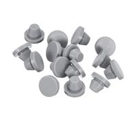 QUARKZMAN 15 Pièces de Bouchons en Silicone, Bouchons de Trou Ronds en Caoutchouc à Verrouillage à Pression pour Trou de 8-8,5mm, Bouchons de Trou Étanches pour Tube Métallique, Gris