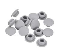 QUARKZMAN 15Pcs Bouchons en Silicone, Bouchons Ronds en Caoutchouc pour Trous de 10-10,5 mm, Bouchons Étanches pour Tubes Métalliques, Embouts pour Meubles, Gris