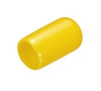 QUARKZMAN 15Pcs Embouts en Caoutchouc de 12 mm (1/2") de Diamètre Intérieur en PVC Vinyle, Couvercle d'Extrémité Rond à Vis Protectrices Jaunes