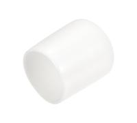 QUARKZMAN 15Pcs Embouts en Caoutchouc de 17 mm de Diamètre Intérieur, Couvercle d'Extrémité Rond en Vinyle, Protecteurs de Filetage de Vis Blancs