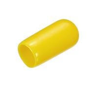 QUARKZMAN 15Pcs Embouts en Caoutchouc de 7 mm de Diamètre Intérieur en PVC Vinyle, Couvercle d'Extrémité Rond de Protection de Filetage de Vis Jaune