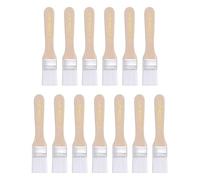 QUARKZMAN 15Pcs Pinceaux de Peinture 1" Pinceau Plat en Nylon avec Manche en Bois pour Peinture DIY Peintures Latex Meubles Armoires Clôtures, Blanc