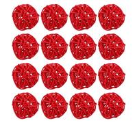 QUARKZMAN 16 pcs Boules en Rotin Tressé de 3 cm de Diamètre, Décoratives, pour Remplir Les Vases, pour Les Mariages, Les Centres de Table, Décoration de la Maison, de Couleur Rouge Vif.
