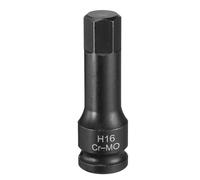 QUARKZMAN 16mm Douille à choc hexagonale H16 1/2" en acier CR-MO Phosphate Noir Impact Drive Hex Bit Sockets Allonger Hex Tournevis Douille Adaptateur pour les travaux de réparation