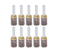 QUARKZMAN 16mm Roue à Lamelles 80 Grains Bois Métal Perceuse 10 Pcs | Roue abrasive à ventilateur Convient aux brosses, ponceuses, forets et meules abrasives pour le polissage du bois métal.