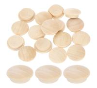 QUARKZMAN 16pcs Bouchons de Fleurs en Bois, 15mm/0.59" Cache Vis en Bois Bouchons Bouteille Réutilisable pour Cacher Trous de Vis Nœuds Décoration Meubles Travail Artisanat (20x15mm)