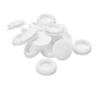 QUARKZMAN 16Pcs Bouchons en Silicone, Bouchons Ronds en Caoutchouc pour Trous de 25-27mm, Bouchons Étanches pour Tubes Métalliques, Embouts pour Meubles, Blancs