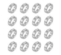 QUARKZMAN 16pcs Entretoise Acier Inoxydable 304, Entretoise Métallique à Vis Ronde 3/8"OD x 9/32"ID x 1/8"Longueur (10x7x3mm), Rondelle Non Filetée Support pour M7 Vis Boulons Écrous Tige