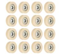 QUARKZMAN 16pcs Poulie à Roulement à Billes U Gorge, Roue Roulement à Guidage en Nylon Type U Rainure 8x34x12mm, Roues Roulements à Rouleaux pour Imprimantes 3D Portes Fenêtres, Jaune Clair