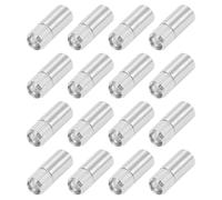 QUARKZMAN 16pcs Support d'Étagère Placard en Métal Nickelé 8mm Diamètre | Broches et Vis de Couverture Consoles et Taquets pour Étagère Bibliothèque Meubles Armoire Placard de Garde-Manger, Argent
