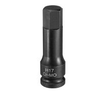 QUARKZMAN 17mm Douille à choc hexagonale H17 1/2" en acier CR-MO Phosphate Noir Impact Drive Hex Bit Sockets Allonger Hex Tournevis Douille Adaptateur pour les travaux de réparation