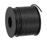 QUARKZMAN 18 AWG Fil Electrique Silicone 30.5m/100ft, 18 Gauge Bobine de Fil Électrique en Cuivre Étamé Haute Température 200 Celsius/392 Fahrenheit pour Câblage de Modèles DIY, Noir