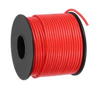 QUARKZMAN 18 AWG Fil Electrique Silicone 30.5m/100ft, 18 Gauge Bobine de Fil Électrique en Cuivre Étamé Haute Température 200 Celsius/392 Fahrenheit pour Câblage de Modèles DIY, Rouge