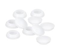 QUARKZMAN 18Pcs Bouchon de Trou en Silicone, Bouchons à Verrouillage Rond en Caoutchouc pour Trou de 20-22mm Bouchons de Trou Étanches pour Tube Métallique, Embouts Meubles, Translucide