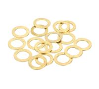 QUARKZMAN 18Pcs Rondelle Métal Plate Laiton, Kit Rondelles Cuivre M10 D'Ecrasement Assortiment, 10mm ID, 16mm OD, 1mm Epaisseur Pour Boulons Vis, Construction