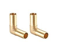 QUARKZMAN 19mm Dia 90 Degré Raccord cannelé en Laiton 2PCS Doré | Tuyau Raccord Coude Connecteur Coupleurs pour Tuyau Connexion