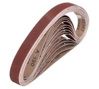 QUARKZMAN 19mm x 305mm Bandes de Ponçage, 24 Pcs 120 Grains Bande Abrasive en Oxyde D’aluminium pour Travail du Bois, Polissage du Métal, Affûteuse de Couteaux