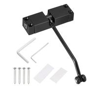 QUARKZMAN 1Pcs Ferme-Porte Automatique À Ressort, Poulie Silencieuse En Acier Inoxydable 304, Charnière Autofermante Réglable Pour Usage Résidentiel Et Commercial, Noir (Black Sitck)