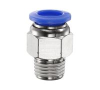 QUARKZMAN 1pcs Raccord Rapide Air Comprimé 10mm OD x 1/4" NPT PC10-N02 Bleu | Connecteur Rapide en Cuivre Filetage Mâle Droit, Raccord Pneumatique pour Raccord de Tuyau D'Air Système D'Air Industriel