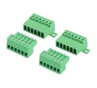 QUARKZMAN 2 Jeu 6 Broche Borne A Vis Connecteur, 3.81mm/0.15 Pouce Pas Male Et Femelle Montage PCB Borne A Vis 300V 8A Verte Connecteur Pour Projet Electronique Maison