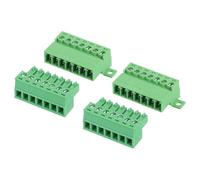 QUARKZMAN 2 Jeu Connecteur A Bornes A Vis 7 Broches, Pas 3.81mm/0.15 Pouce Male Et Femelle A Monter Sur PCB 300V 8A Connecteur A Bornes Vert Pour Projet Electronique Domestique