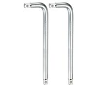 QUARKZMAN 2 Pcs Barre De Cliquet 1/2" Drive 10" Long En Acier Alliage 50BV30 Barre D'Extension En L ouille Pour Écrou D'Essieu Outil Manuel Pour Réparation D'Équipement Mécanique