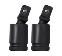 QUARKZMAN 2 Pcs Cardan Universel Pour Douille 1/2" Acier CR-MO Douille À Choc Pivotante Cardan Universel Pour hoc Outil, Noir
