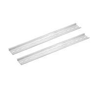 QUARKZMAN 2 pcs Din Rail Fente Aluminium Montage 500mm Long Argent Ton | Guide, 35mm Large, 7.5mm Haut